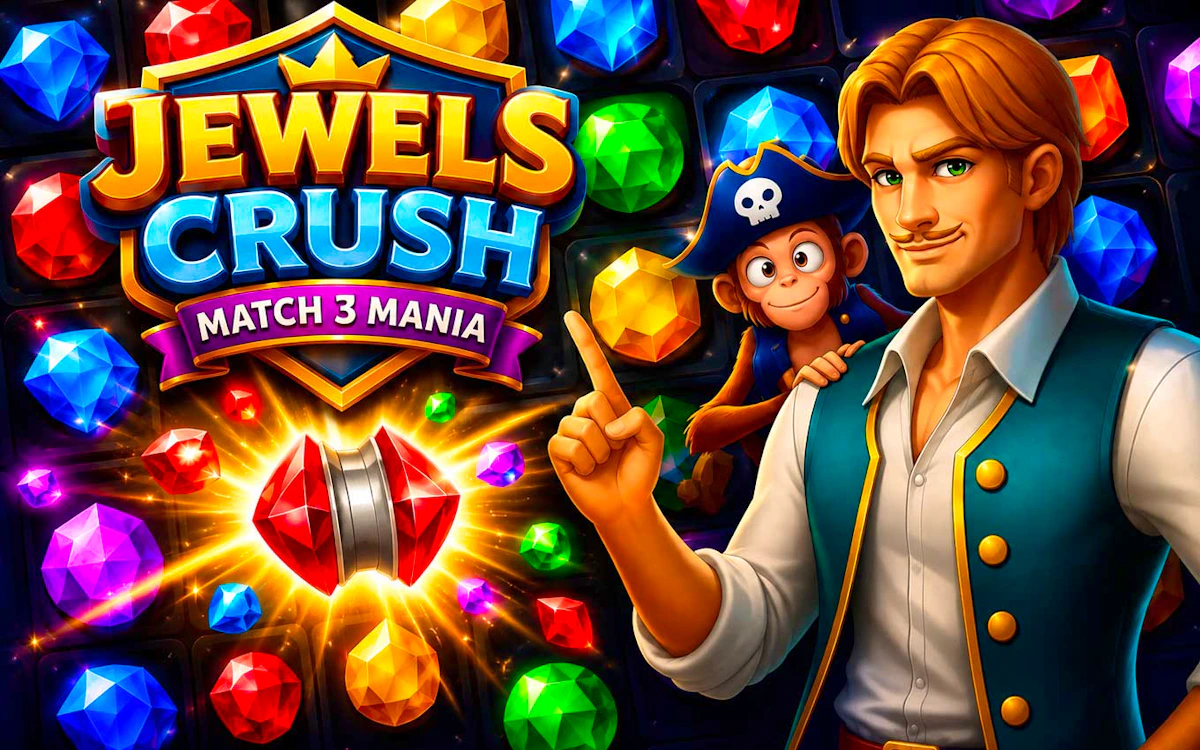 Play Jewels Crush Match 3 Mania — free online Match 3 game