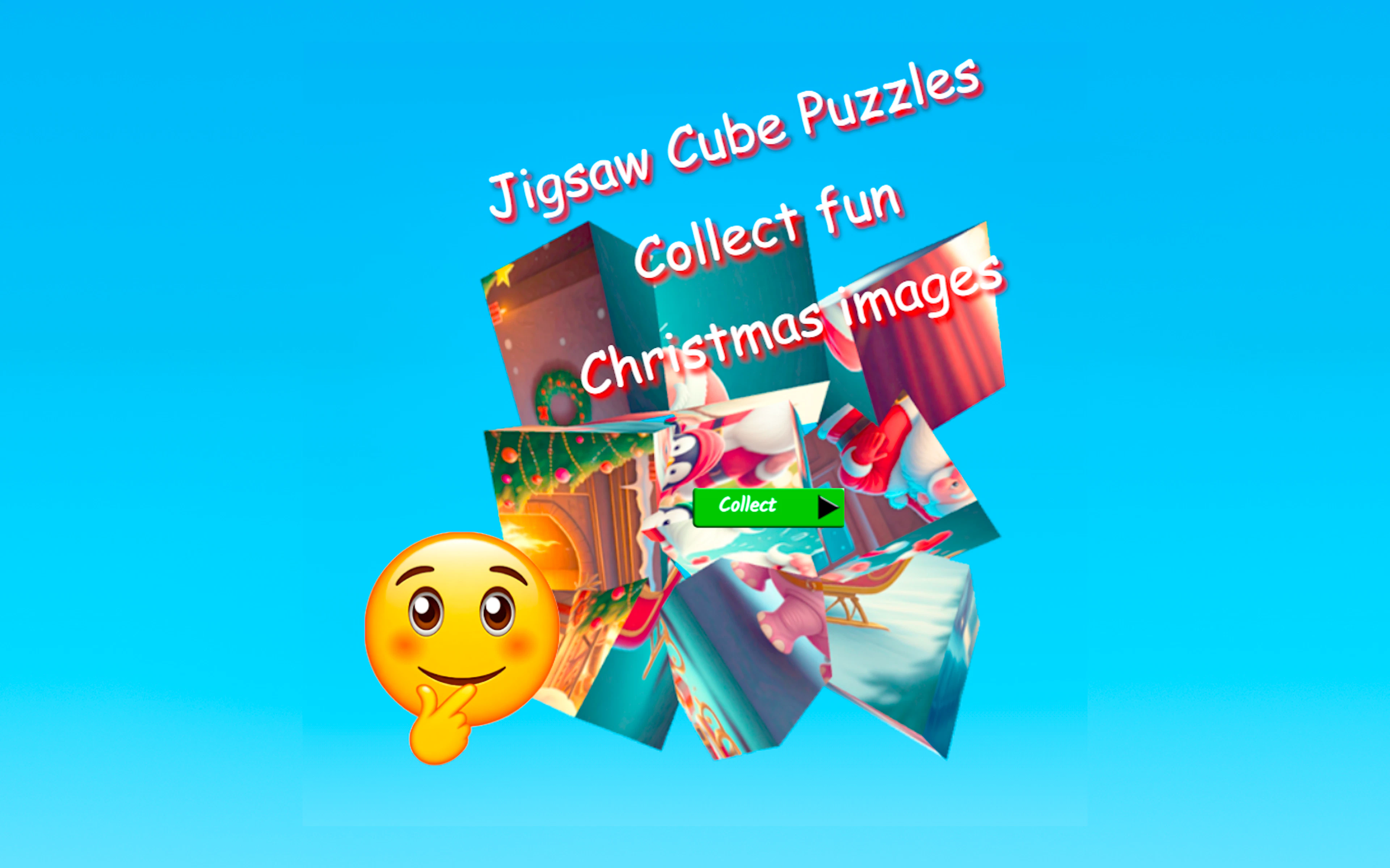 Jigsaw Cube Puzzles Collect Fun Christmas Images