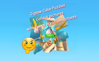 Jigsaw Cube Puzzles Collect Pictures Of Funny Ocean Inhabitants game cover