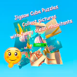 Jigsaw Cube Puzzles Collect Pictures of Funny Ocean Inhabitants