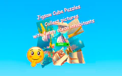 Jigsaw Cube Puzzles Collect Pictures of Funny Ocean Inhabitants