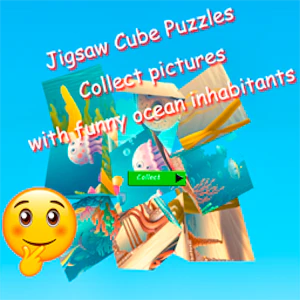 Jigsaw Cube Puzzles Collect Pictures of Funny Ocean Inhabitants Thumbnail