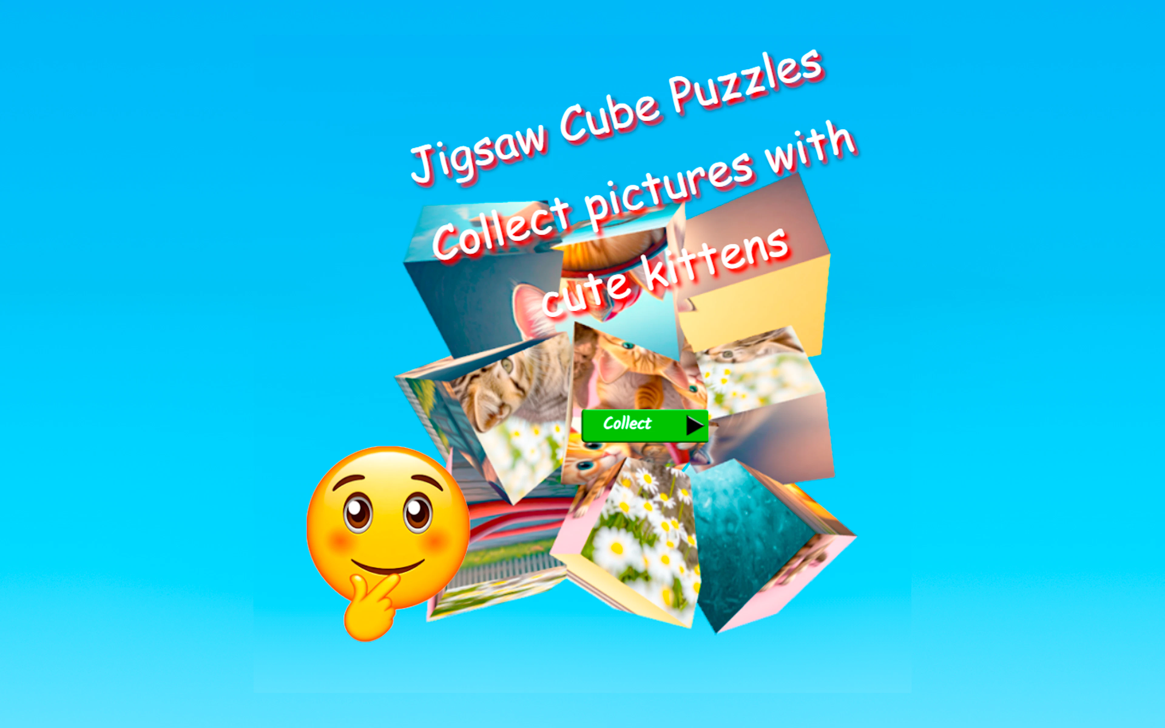 Jigsaw Cube Puzzles Collect Pictures with Cute Kittens