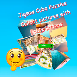 Jigsaw Cube Puzzles Collect Pictures with Cute Kittens