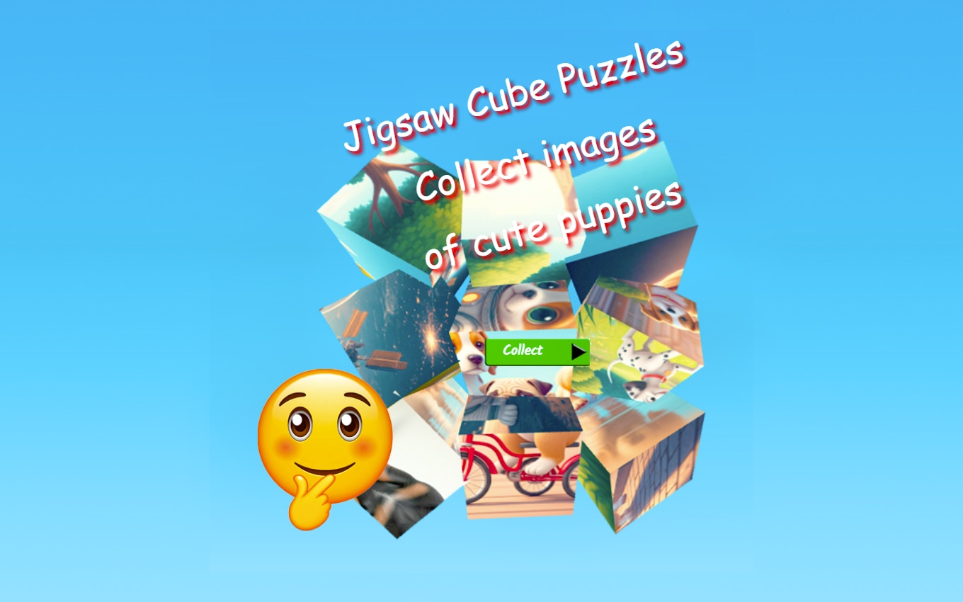 Jigsaw Cube Puzzles Collect Pictures with Cute Puppies