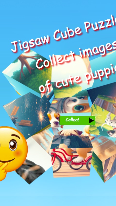 Jigsaw Cube Puzzles Collect Pictures with Cute Puppies