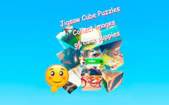 Jigsaw Cube Puzzles Collect Pictures with Cute Puppies