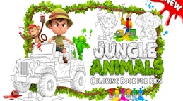 Jungle Animals Coloring Book for Kids