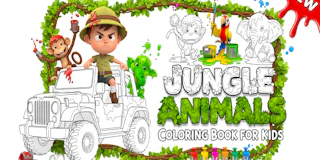 Jungle Animals Coloring Book for Kids thumbnail