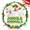 Jungle Animals Coloring Book for Kids