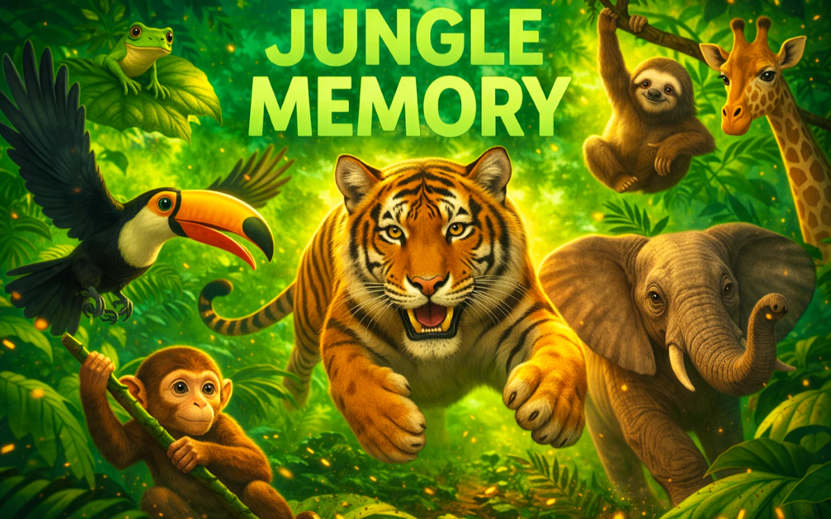 Play Jungle Memory — free online Memory game