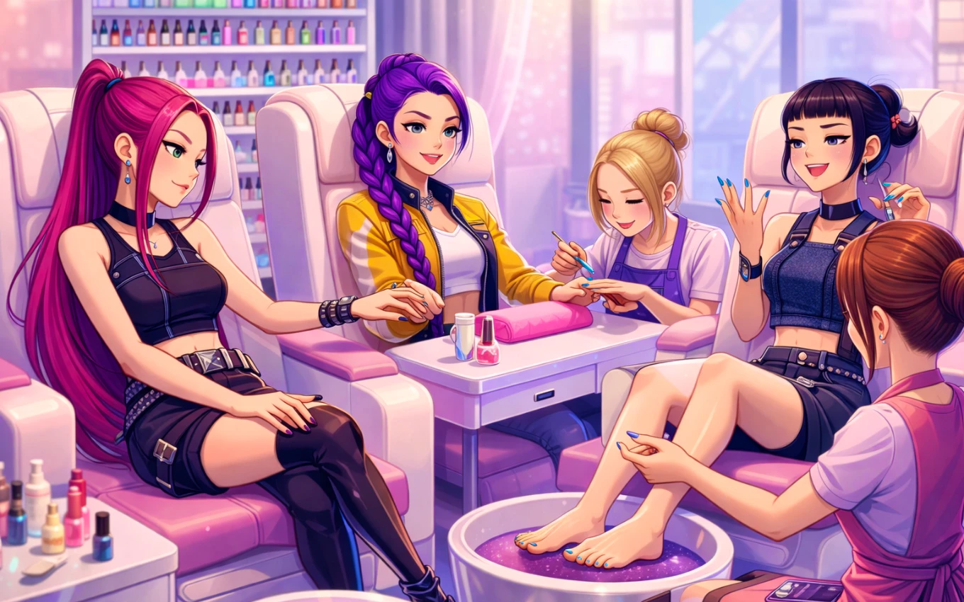 K-Pop Demon Hunters Nail Studio