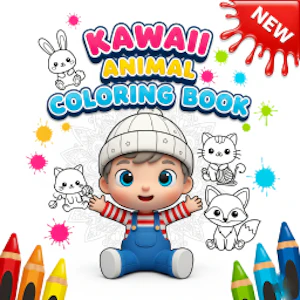 Kawaii Animal Coloring Book Thumbnail