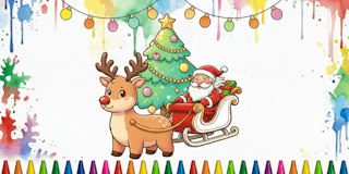 Kawaii Christmas Coloring Pages thumbnail