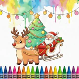 Kawaii Christmas Coloring Pages