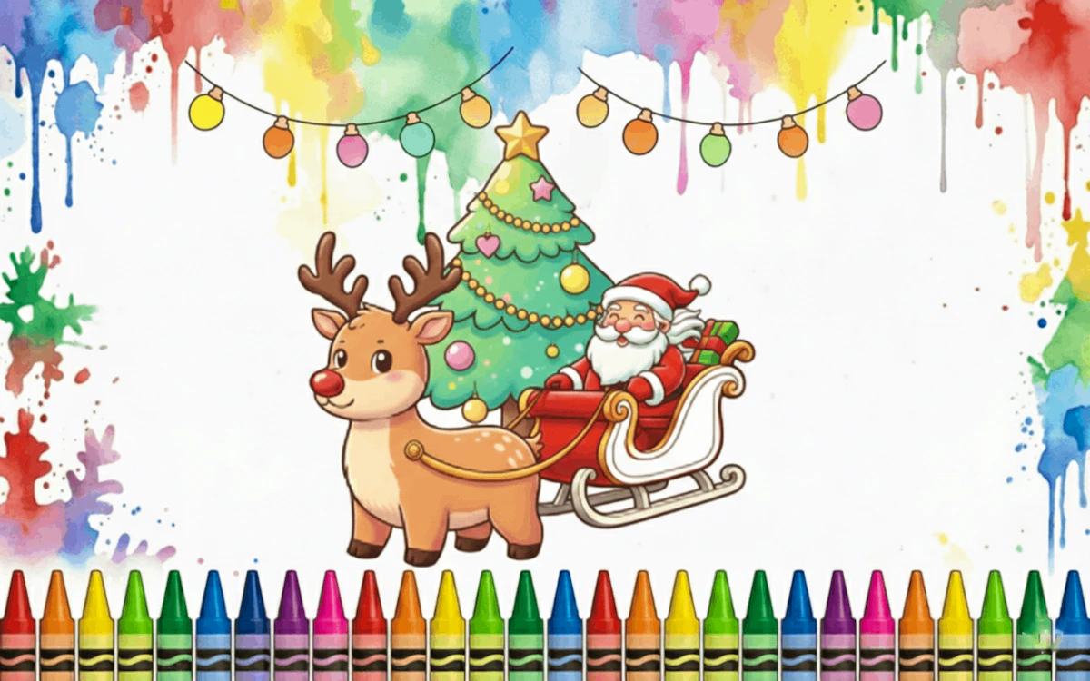 Play Kawaii Christmas Coloring Pages — free online Coloring game