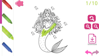 Kawaii Mermaids Coloring Book