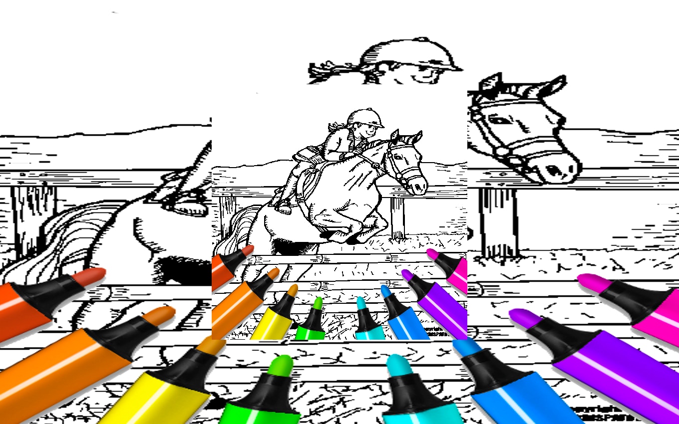 Kid Jumping Coloring