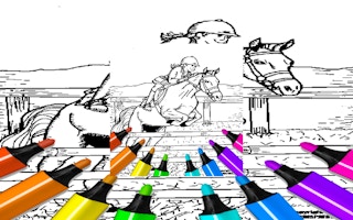 Kid Jumping Coloring