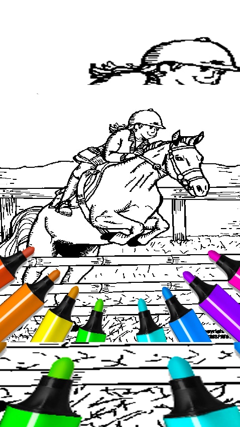 Kid Jumping Coloring