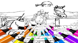 Kid Jumping Coloring
