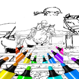 Kid Jumping Coloring