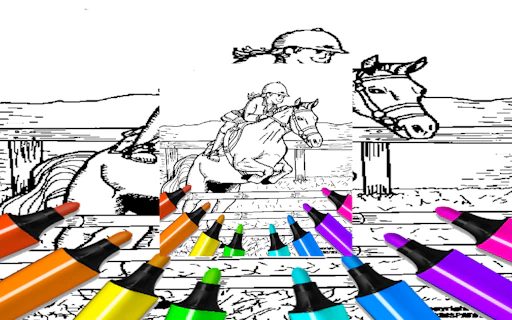 Kid Jumping Coloring