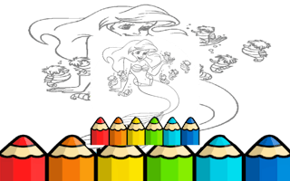 Kid Mermaids Coloring