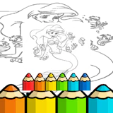 Kid Mermaids Coloring