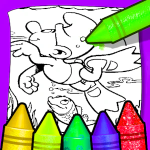 Kid Mermaids Coloring Thumbnail