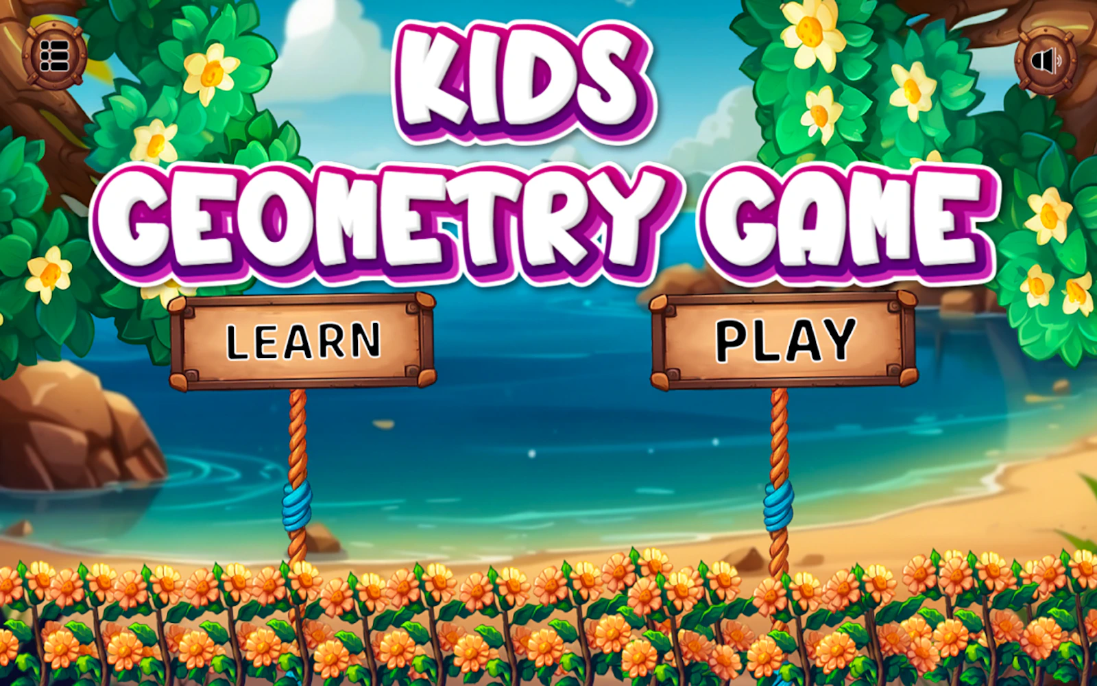 Kids Geometry Game — free online thinky game on Glaze Games