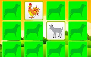 Kids Learning Memory Game: Farm Animals