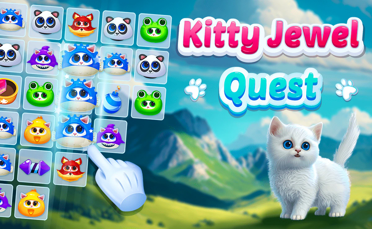 Play Kitty Jewel Quest — free online Animal game