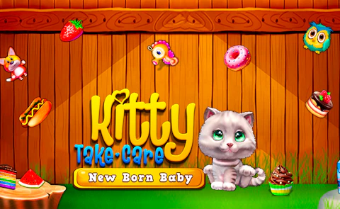 Kitty Take Care New Born Baby game artwork