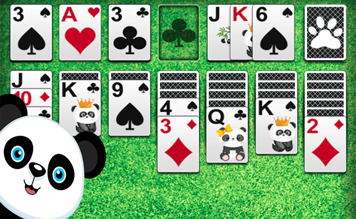 Play Klondike Solitaire Panda — free online Board game