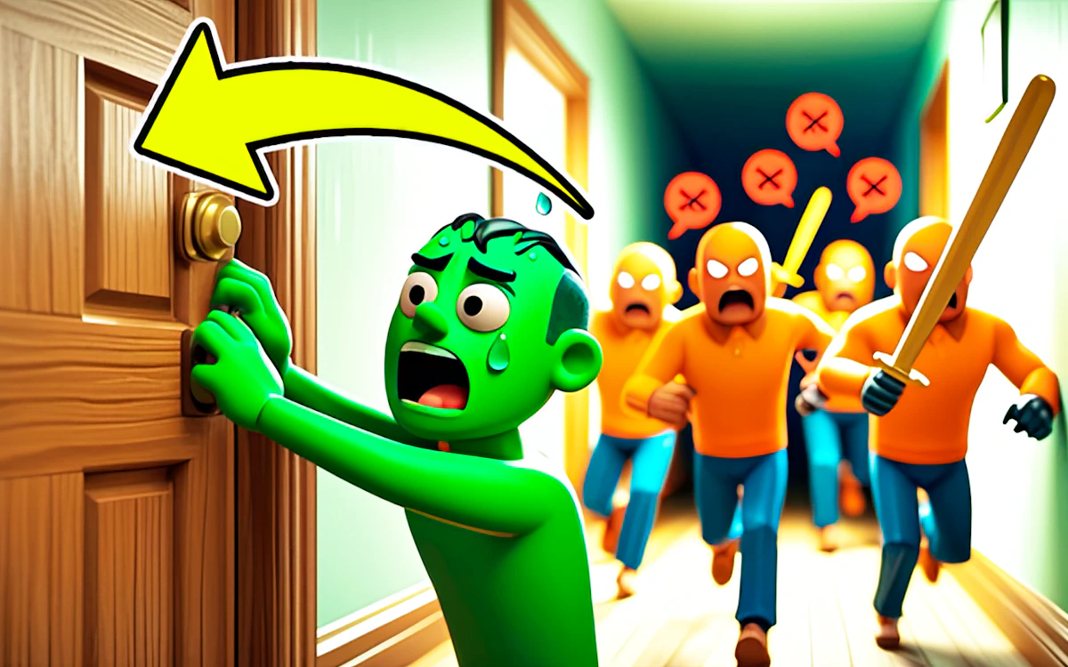 Play Knock and Run. 100 Doors Escape — free online Runner game