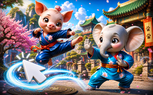 Kung-Fu Little Animals oyun görseli