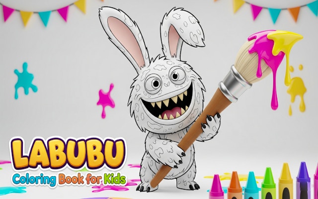 Labubu Coloring Book For Kids