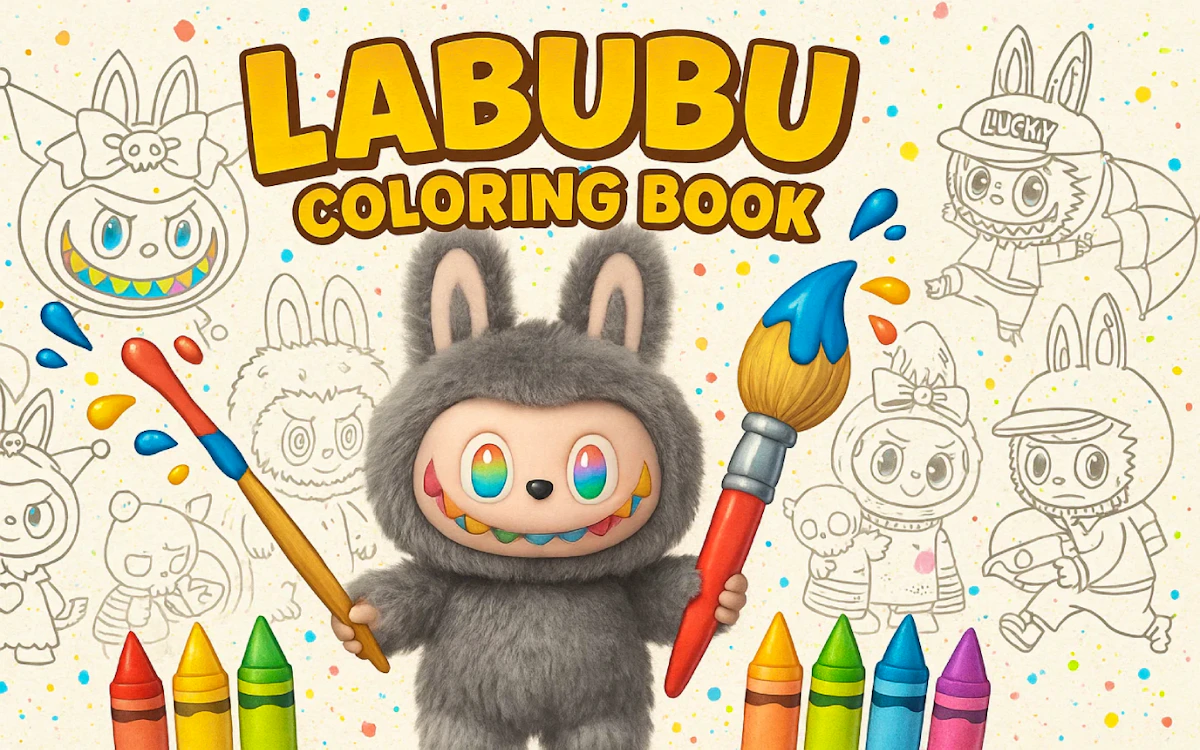 Play Labubu Coloring Book — free online Coloring game