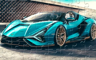 Lamborghini Sian Roadster Puzzle game cover