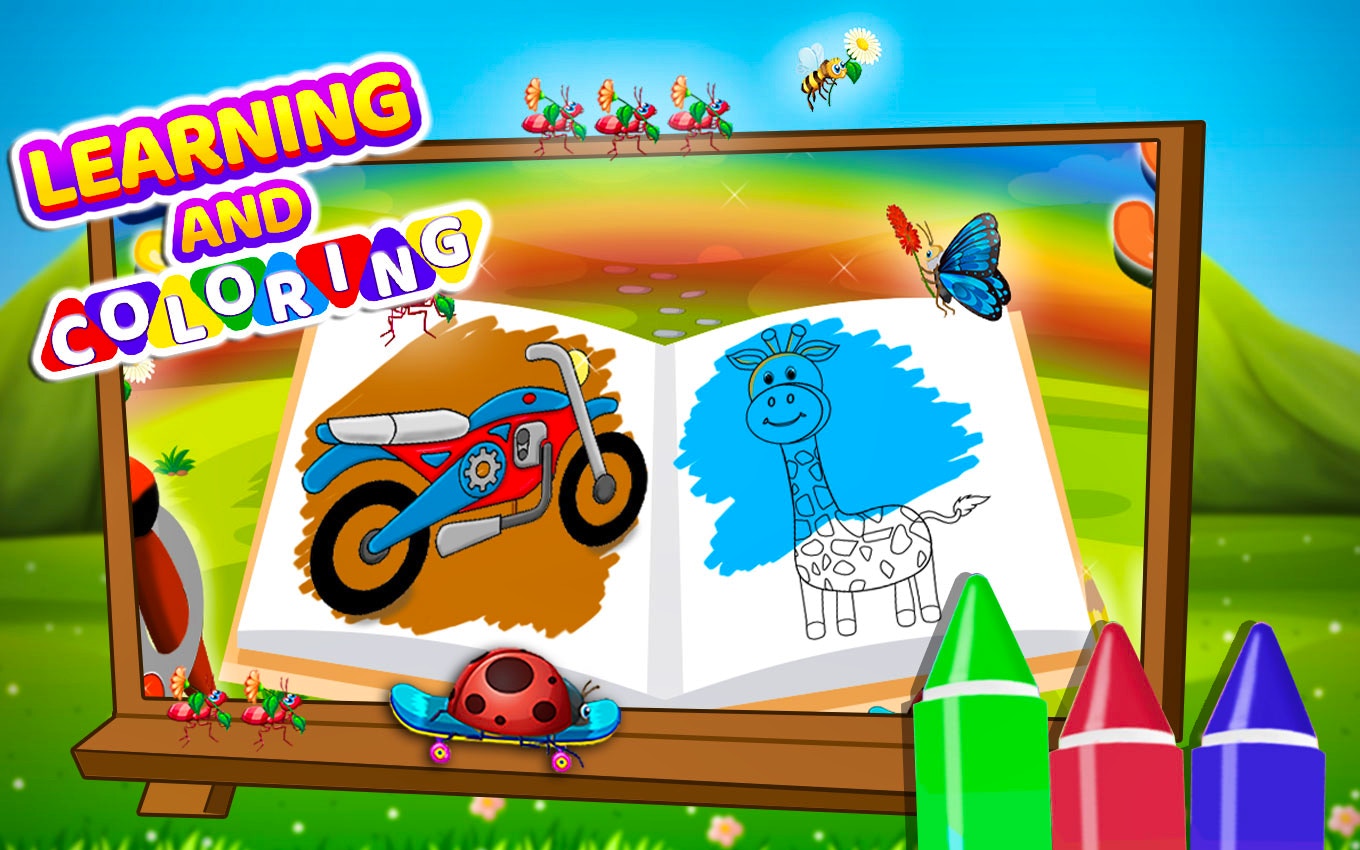 Learning and Coloring For Kids