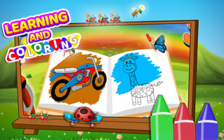 Learning And Coloring For Kids game cover