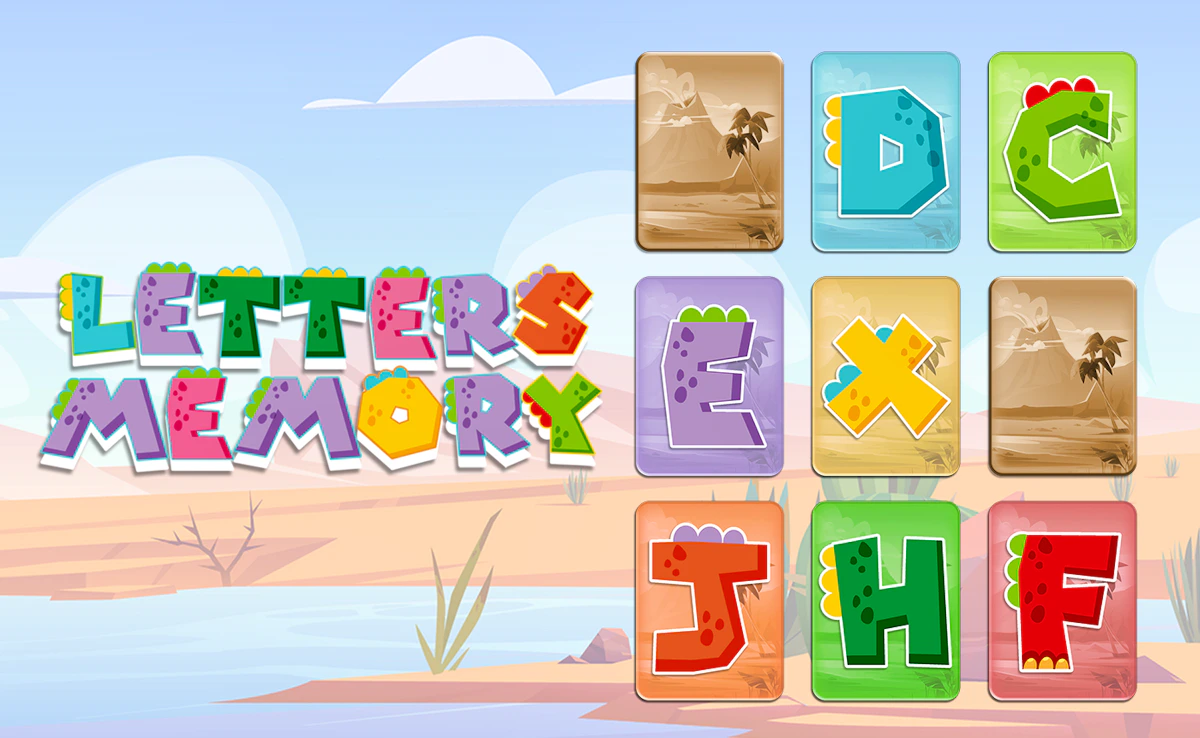 Play Letters Memory — free online Educational game