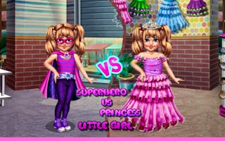 Little Girl Superhero Vs Princess