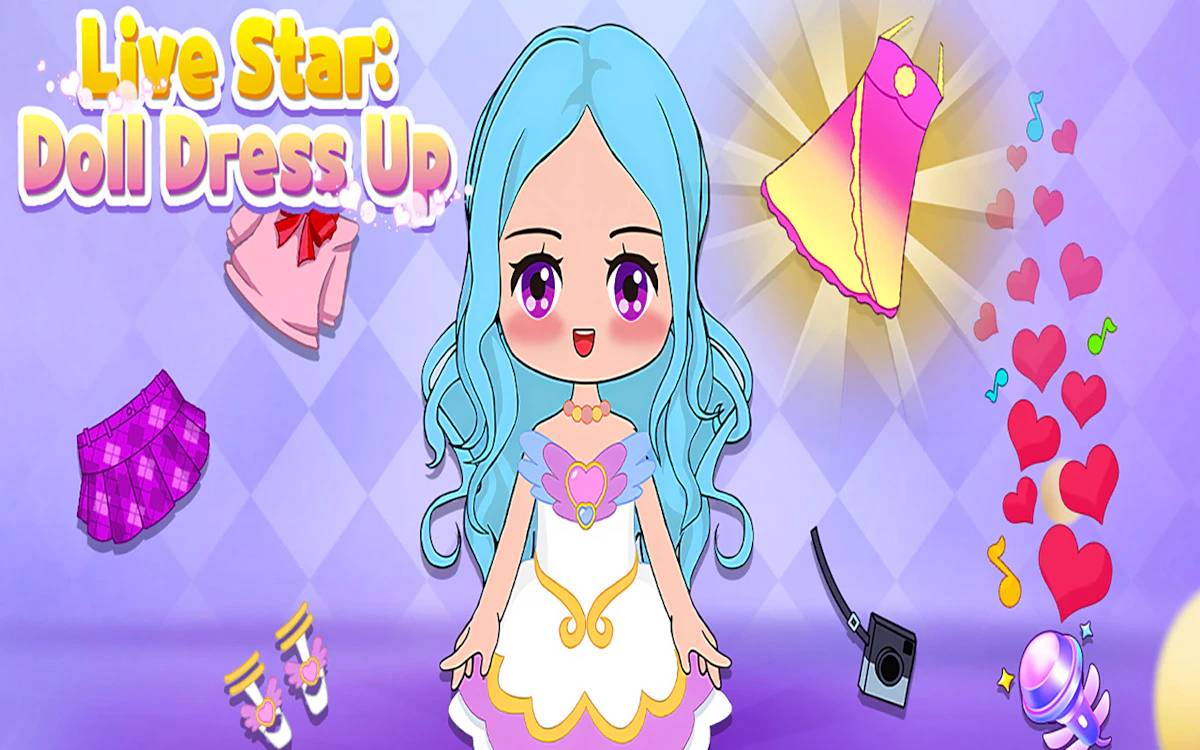 Play Live Star Doll Dress Up — free online Games For Girls game