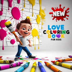Livre de coloriage d'amour pour enfants Thumbnail
