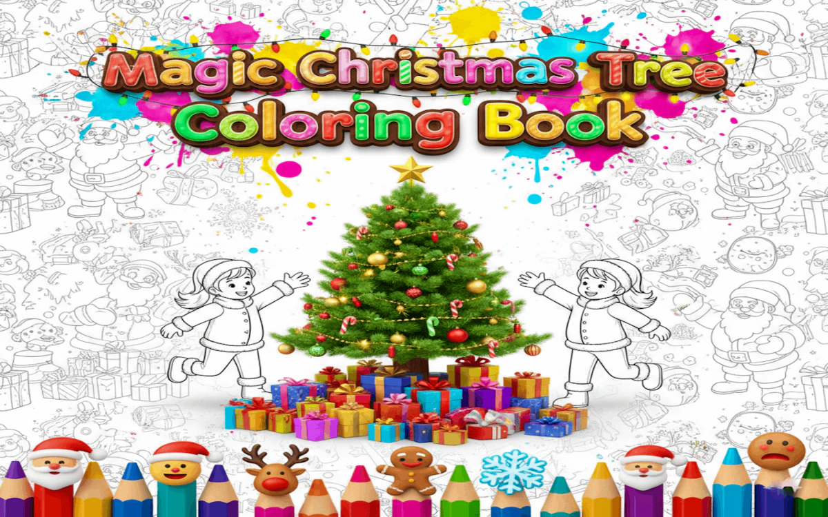 Play Magic Christmas Tree Coloring Book — free online Coloring game