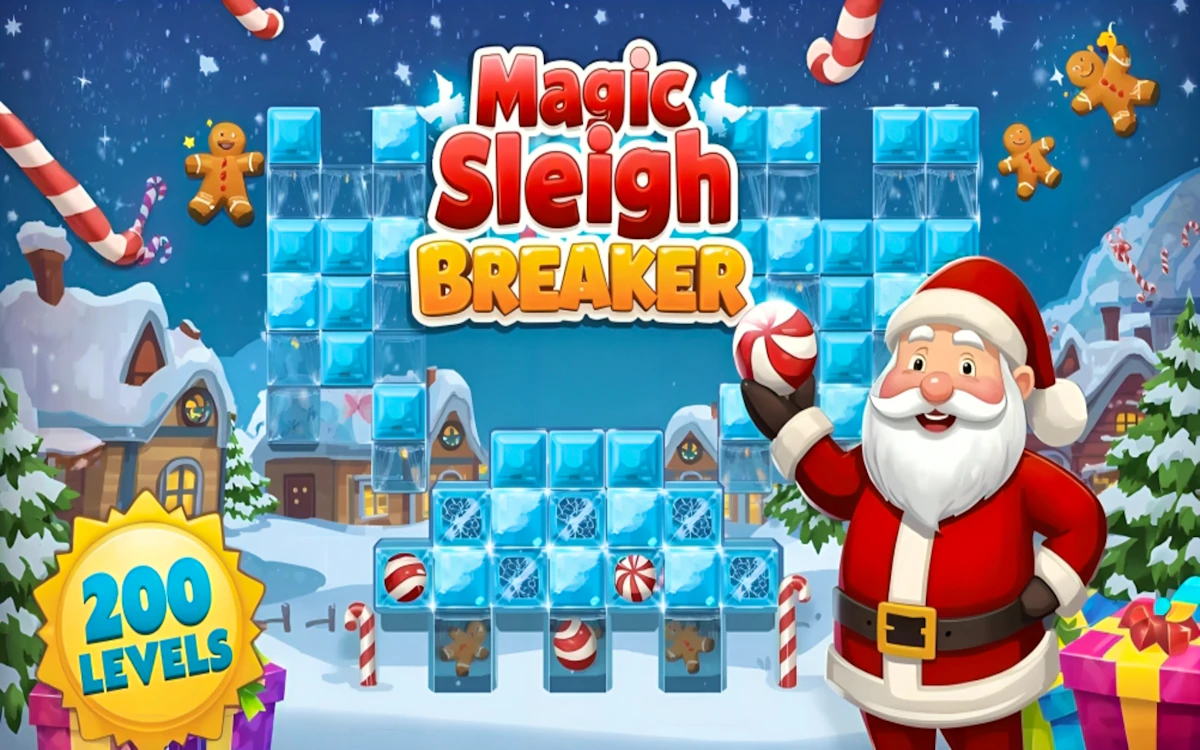 Play Magic Sleigh Breaker — free online Christmas game