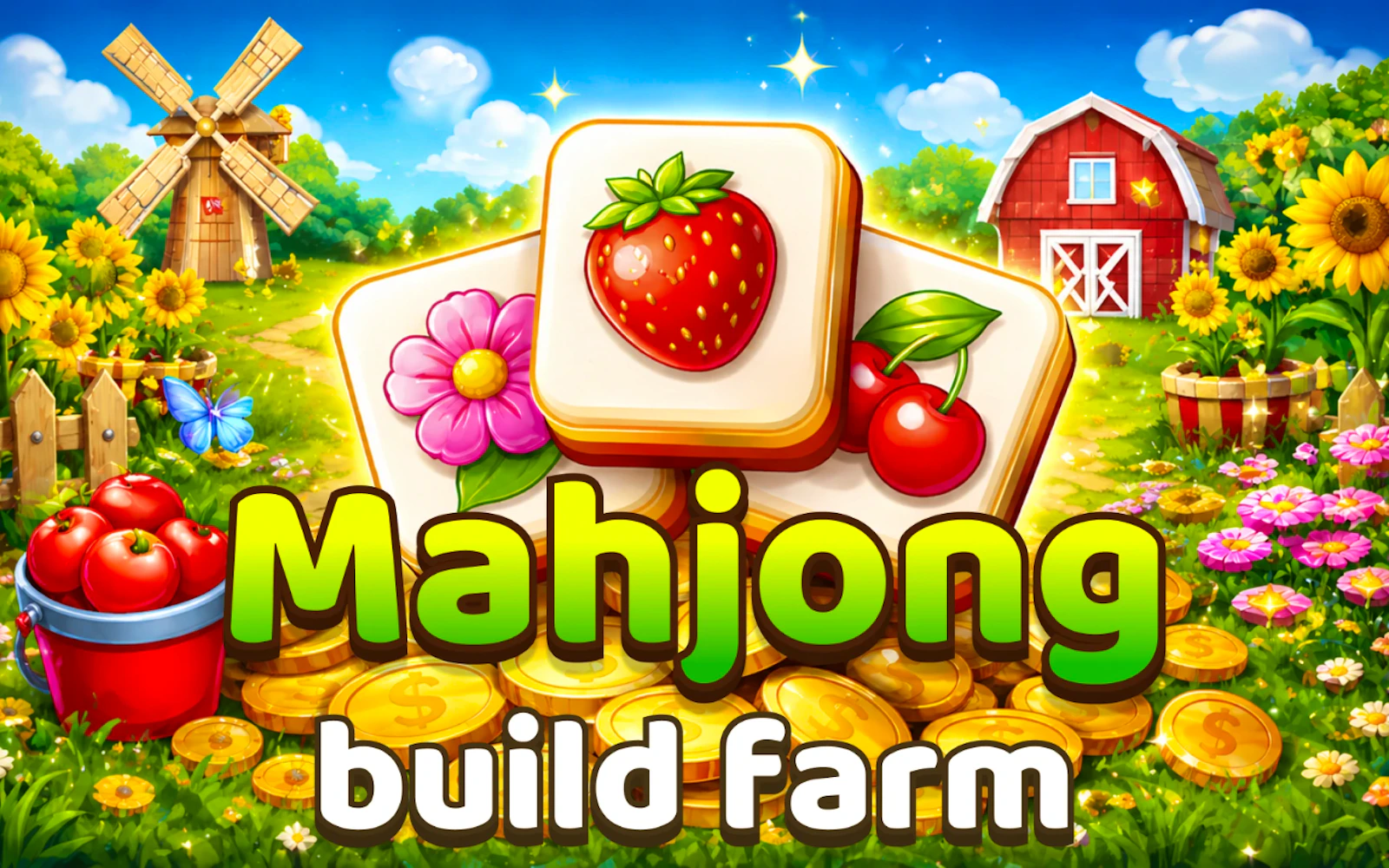Mahjong Build Farm — free online mahjong game on Glaze Games