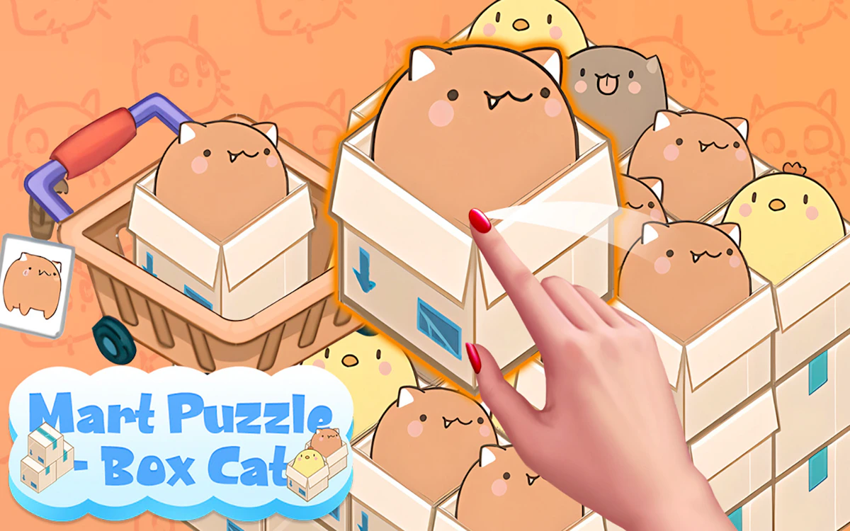 Play Mart Puzzle Box Cat — free online Match 3 game